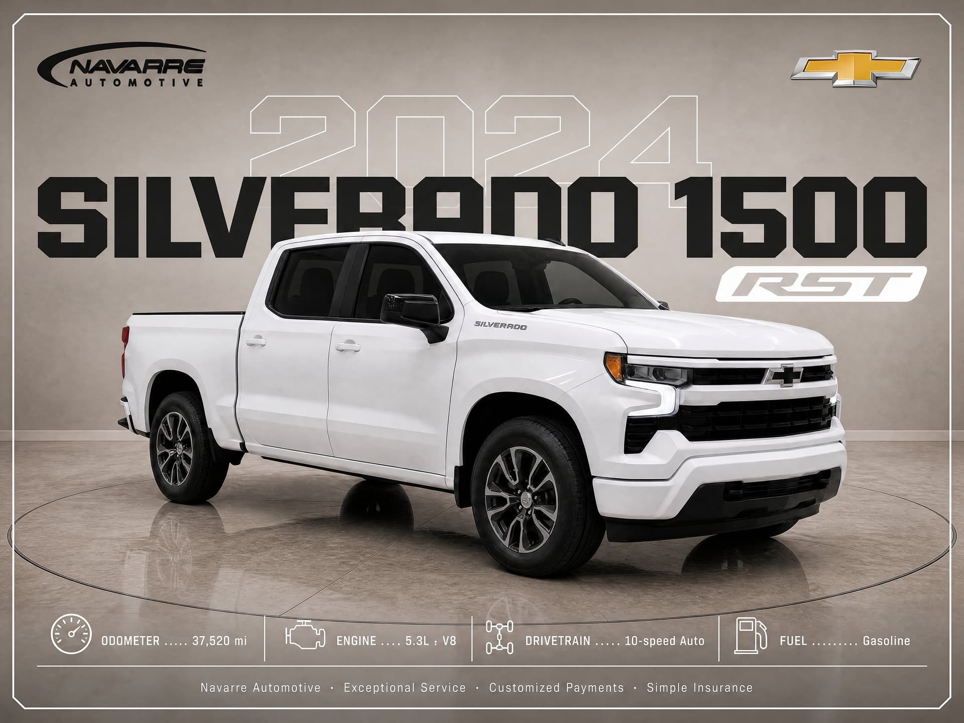 2024 Chevrolet Silverado 1500 RST, front three-quarter view