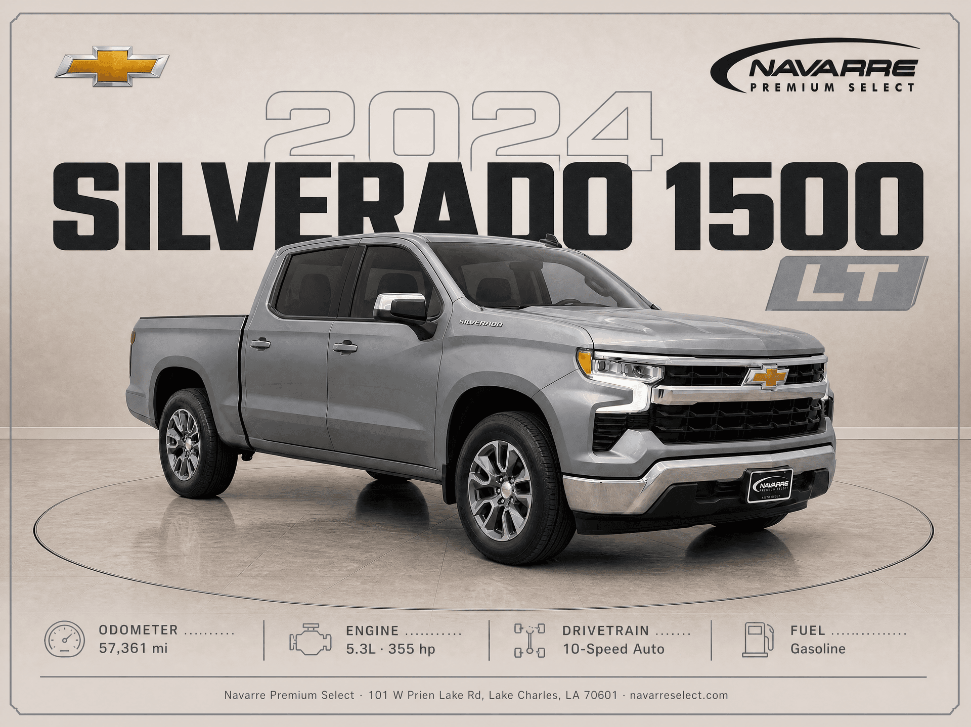 2024 Chevrolet Silverado 1500 LT, front three-quarter view