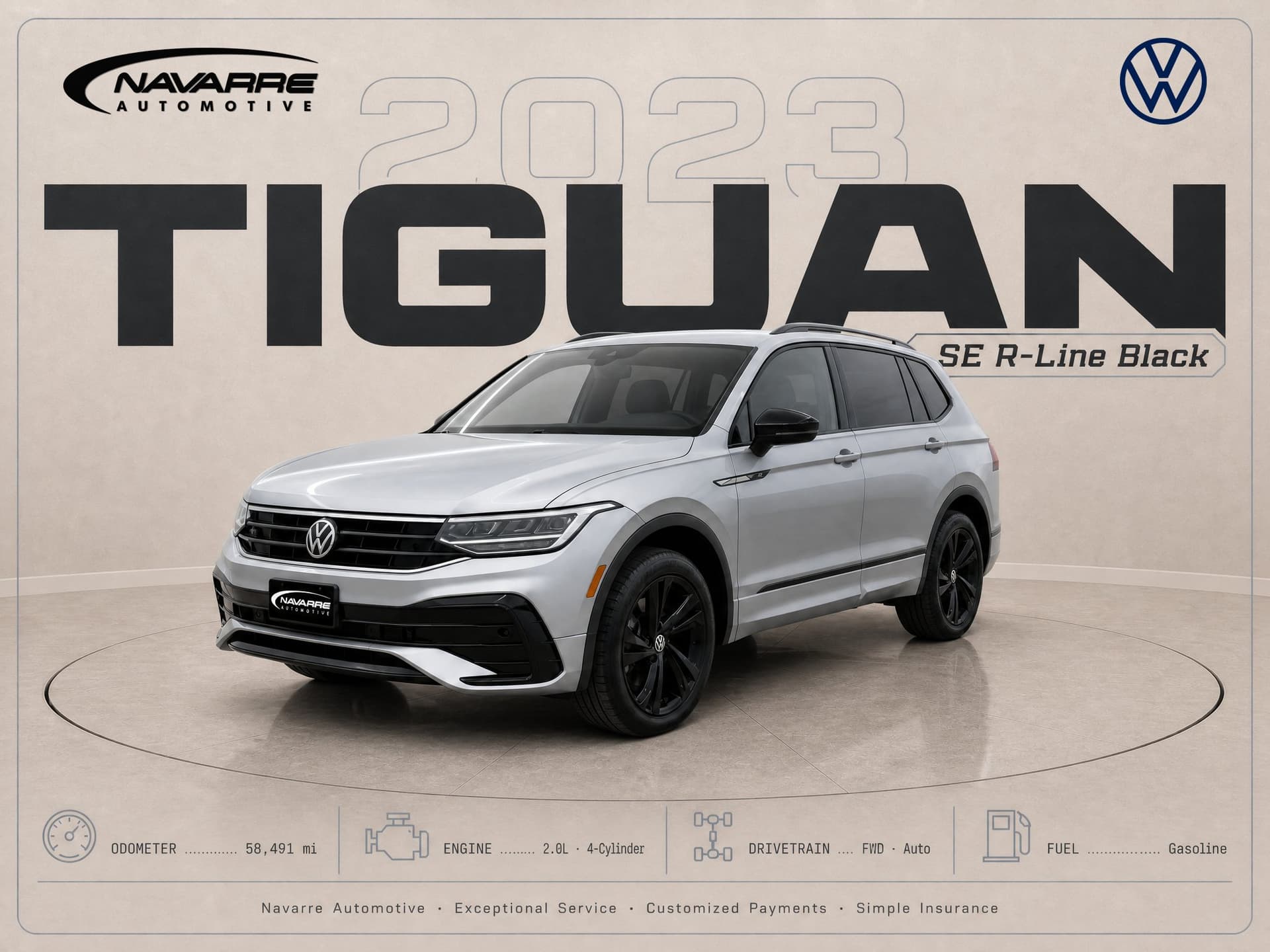 2023 Volkswagen Tiguan SE R-LINE BLACK